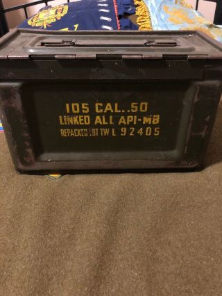 Wwii Ammo Can.  50 Cal U.  S.  Military Ordnance Bomb Ww2 World War Two Box M2