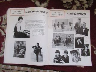 Beatles VINTAGE 1964 UK ' A HARD DAYS NIGHT ' MOVIE WORLD PREMIERE PROGRAM 8