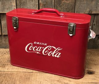Vintage Coca Cola Coke Soda Airline Cooler Ice Chest Sign All