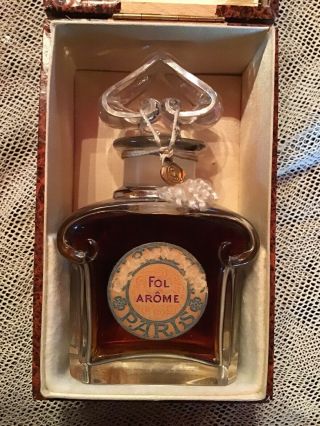 Vintage Guerlain Fol Arome Parfum/extrait Bottle Rare Size Baccarat