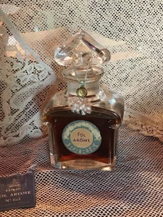 Vintage Guerlain Fol Arome PARFUM/Extrait Bottle RARE size Baccarat 3