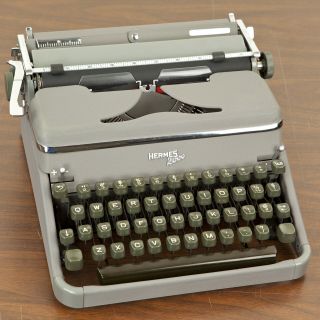 Hermes 2000 Vintage Typewriter Platen Restored Near 5