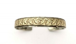 Na Vintage Sterling Silver & 12k Gf Bangle Bracelet By Marc Antia Apache