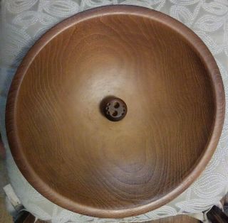 Vintage Wooden Nut Bowl Rio Grande Originals With Cracker And Pick Holder 12 "