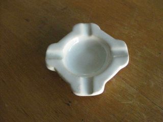 Vintage Bauer Pottery Plainware 3 " Ashtray White Rare