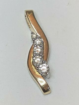 Vintage Estate 14k Gold Diamond Pendant With Appraisal 5 Diamonds Journey