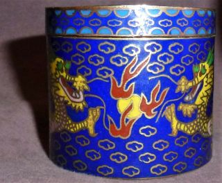 Chinese Cloisonne Jars with Covers Circa 1920s Design No Damage x 2 2