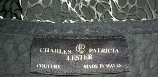 Vintage Charles Patricia Lester Couture Burnout Devore Velvet Kimono Duster OS 7