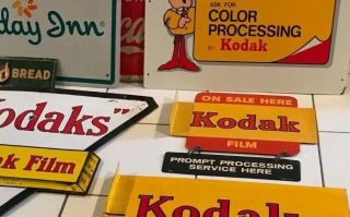 Rare Vintage Advertising Kodak Signs Kodak Film Flange W Hanger