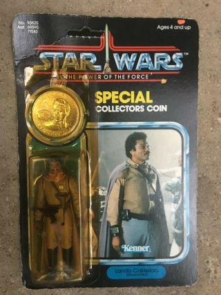 1984 Star Wars Kenner Lando Calrissian With Vintage Silver Collectors Coin
