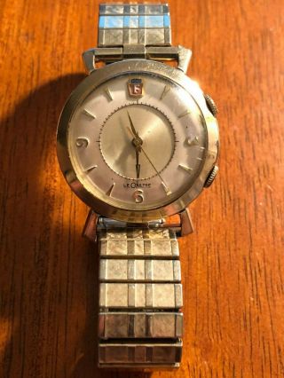 Le Coultre Rare Vintage Ford Motor Company Henry Ford Ii Alarm Wristwatch 10k Gf