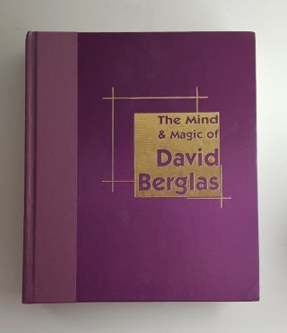 The Mind & Magic Of David Berglas Rare Magic Book - Mentalism - Mostly Unread
