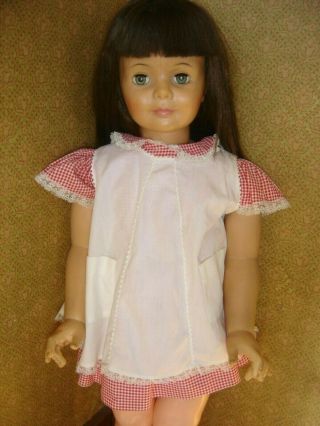 Ideal Patti Playpal G - 35 Brunette Doll 35 " Dress Vtg 1960 Child Sz