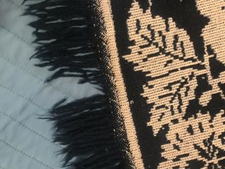 1842 Hand Woven Wool Linen Overshot weave Reversible Coverlet Blanket.  2 More. 5