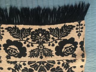 1842 Hand Woven Wool Linen Overshot weave Reversible Coverlet Blanket.  2 More. 6