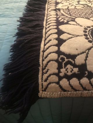 1842 Hand Woven Wool Linen Overshot weave Reversible Coverlet Blanket.  2 More. 7