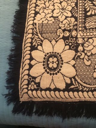 1842 Hand Woven Wool Linen Overshot weave Reversible Coverlet Blanket.  2 More. 9