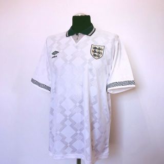 GASCOIGNE 19 England Vintage Umbro Home Football Shirt Italia 90 1990 (L) Gazza 4