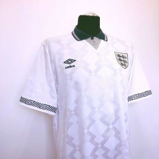 GASCOIGNE 19 England Vintage Umbro Home Football Shirt Italia 90 1990 (L) Gazza 5