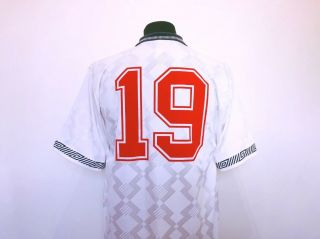 GASCOIGNE 19 England Vintage Umbro Home Football Shirt Italia 90 1990 (L) Gazza 7