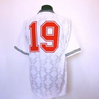 GASCOIGNE 19 England Vintage Umbro Home Football Shirt Italia 90 1990 (L) Gazza 8