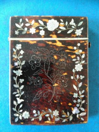 Antique Mother Of Pearl And Shell Cardcase