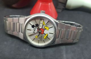 Rare Vintage Omega Silver Mickey Mouse Dial Daydate Automatic Man 