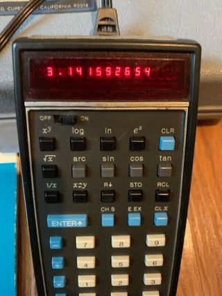 Vintage HP - 35 LED Scientific Calculator W/ Leather Case,  Charger,  Booklet,  & Box 3