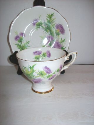 Vintage Royal Standard Fine Bone China Tea Cup And Saucer - Scots Emblem - Numbered
