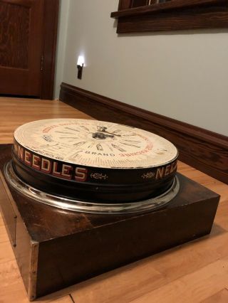 ' BOYE ' NEEDLE,  SHUTTLE,  BOBBIN Rotary Store Display Case - - - - - see photos 4