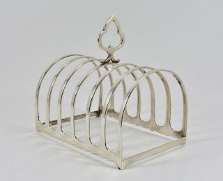 Antique English Solid Silver 6 Slice Toast Rack,  (Gorham Manufacturing,  1913) 3