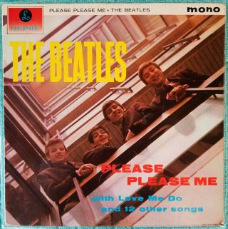 Beatles Very Rare 1963 Please Please Me Mono Lp 1st Press Uk Black & Gold 1h/1gd