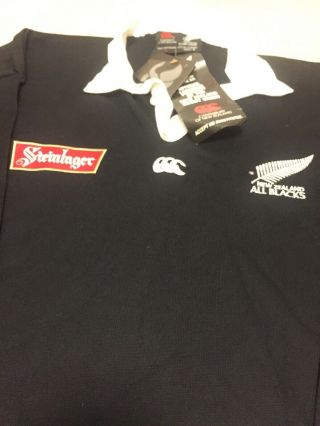 Vintage Zealand All Blacks Rugby Union Shirt XL Steinlager Tags 3