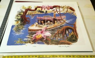Rare Disney Parks Disneyland Jungle Cruise Le 248/300 By Late Collin Campbell