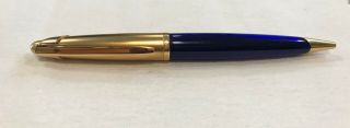 Rare Waterman Edson Blue Ballpoint Pen,  Vintage 1993,  Numbered Clip - Estate