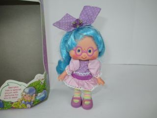 Vintage Strawberry Shortcake Plum Puddin Berrykin Doll,  Bow and Box 2