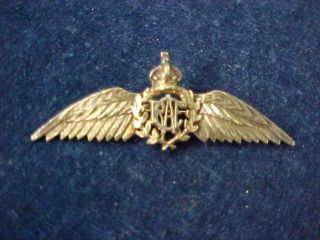 Orig Ww2 " Rcaf " Sweetheart Pilot Wing " Sterling " Larger Size