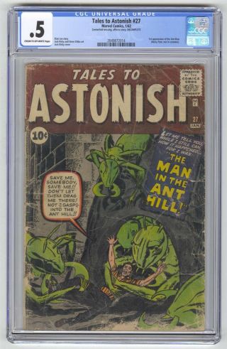 Tales To Astonish 27 Cgc.  5 Vintage Marvel Comic Key 1st Ant - Man (hank Pym) 10c