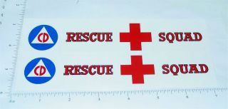 Tonka Rescue Squad Box Van Stickers Tk - 010