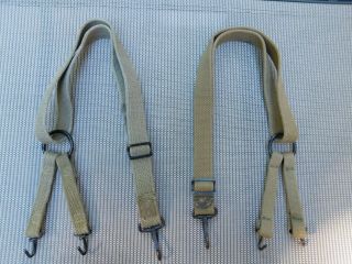 Wwii Usmc U.  S.  Marine Corps M - 1941 Pack Suspenders