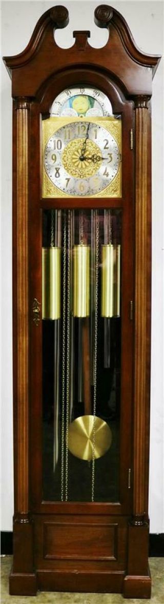 Rare Vintage Kieninger 3weight Musical 5 Tubular Bell Grandfather Longcase Clock
