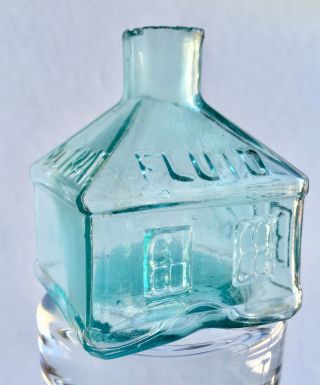 Antique Cabin Figural Ink Bottle “Ne Plus Ultra Fluid” 3