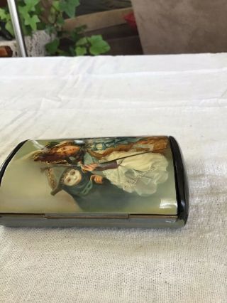 vintage russian lacquer box Signed 5