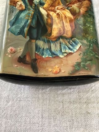 vintage russian lacquer box Signed 8