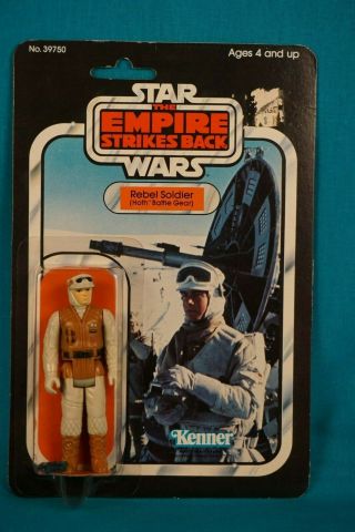 Star Wars Esb Rebel Soldier In Hoth Battle Gear 31 Back - Vintage Moc Carded