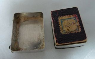Antique Silver Locket Pendant Koran Book 3.  2cm x 2.  4cm 1.  1cm A602017 4