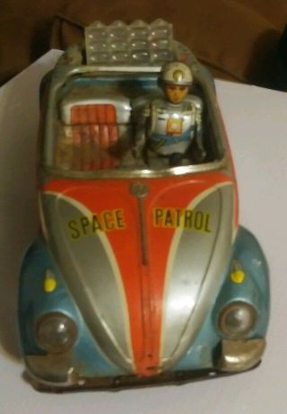 1960s NOMURA VW Beetle Space Patrol Car R - 10 Rare 4