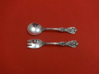 Francis I Old By Reed & Barton Sterling Silver Baby Child Set 2pc 4 3/4 " Custom