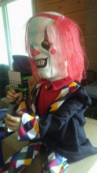 VINTAGE Stabbo The Clown Lifesize Spirit Halloween Prop 2