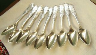 9 Coin Silver Spoons M S Smith Detroit Mi Name On Handle